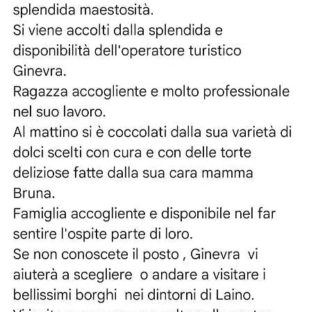 Frühstückspension La Quercia Sul Lao